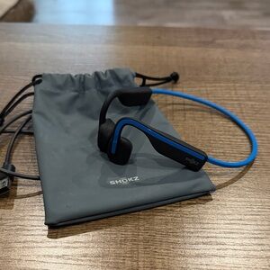 Shokz Black and Blue Wireless Bone Conducting Headphones -